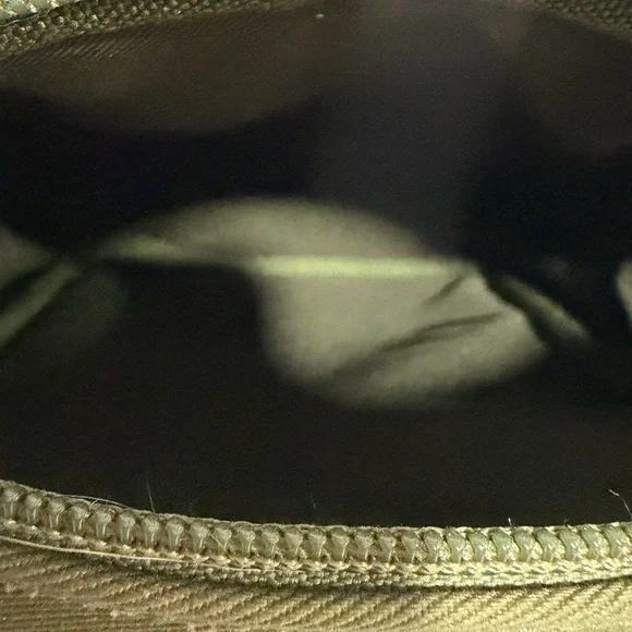 Billingham England Compact Stowaway Camera Green Cognac Brown Leather Handbag - Picture 10 of 15